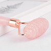 Single-end Rose Quartz Spike Roller Natural Rose Quartz Stone Facial Massager Tool for Anti Aging, Reduce Wrinkles, Improve Lymphatic Drainage