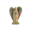1.5 Inch Unakite Stone Small Carved Crystal Angel Figurine