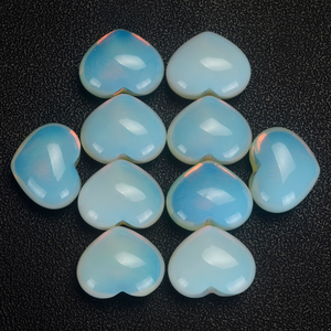 20mm 30mm 35mm Opalite Heart Shape Gemstone Beads Natural Opalite Crystal Hearts 