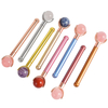 Single-end Rock Quartz Stone Ball Roller and Skin Gym Face Facial Roller for Face Massager Tool 