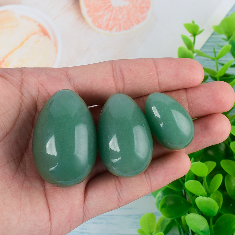 Undrilled Green AventurineYoni Eggs Massage Jade egg to Train Pelvic Muscles Kegel Exercise
