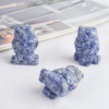 1.5 Inch Hand Carved Natural Blue Spot Jasper Stone Mini owl figurines Figurines 