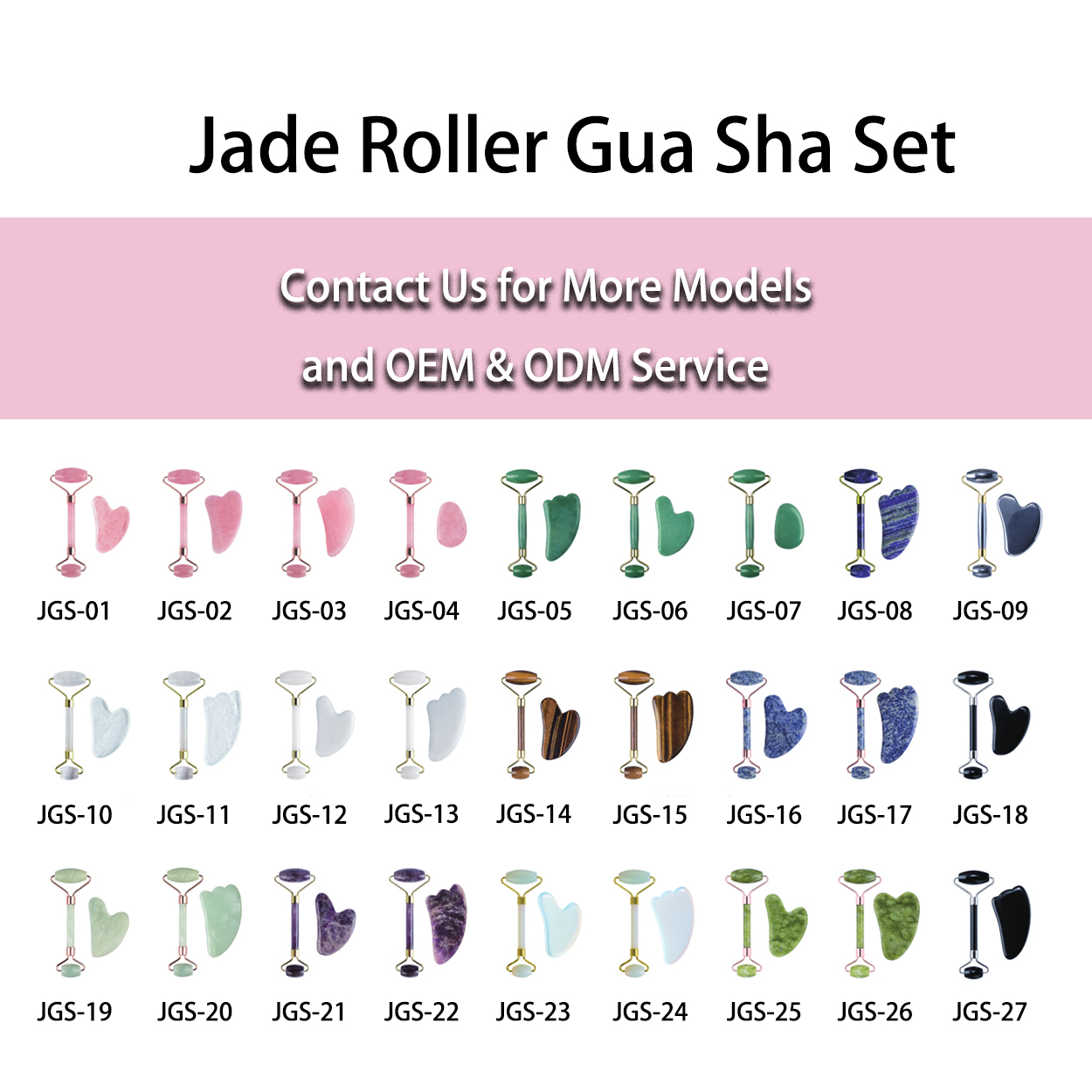 Best Wholesale Rose Quartz Jade Roller Gua Sha Set Face Roller And Guasha Stone